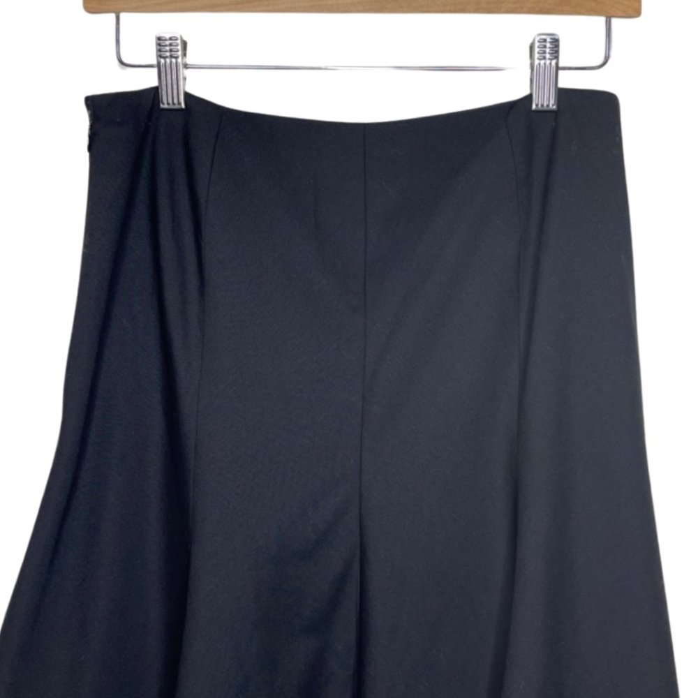 BANANA REPUBLIC | Black High Waist Flared Skirt with Side Zipper | Size 4 - Picture 2 of 9